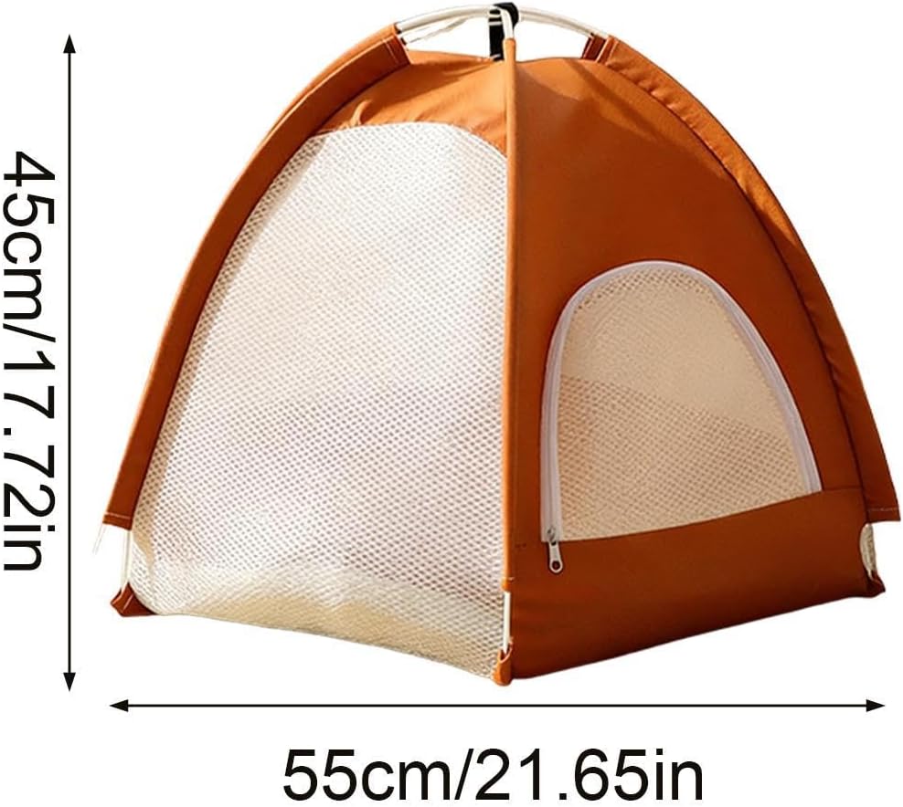 Pet Tent,Foldable Breathable Mesh Cave - Cat Cave with Zippered Door,for Home Living Room Apartment Dorm Patio Balcony Porch