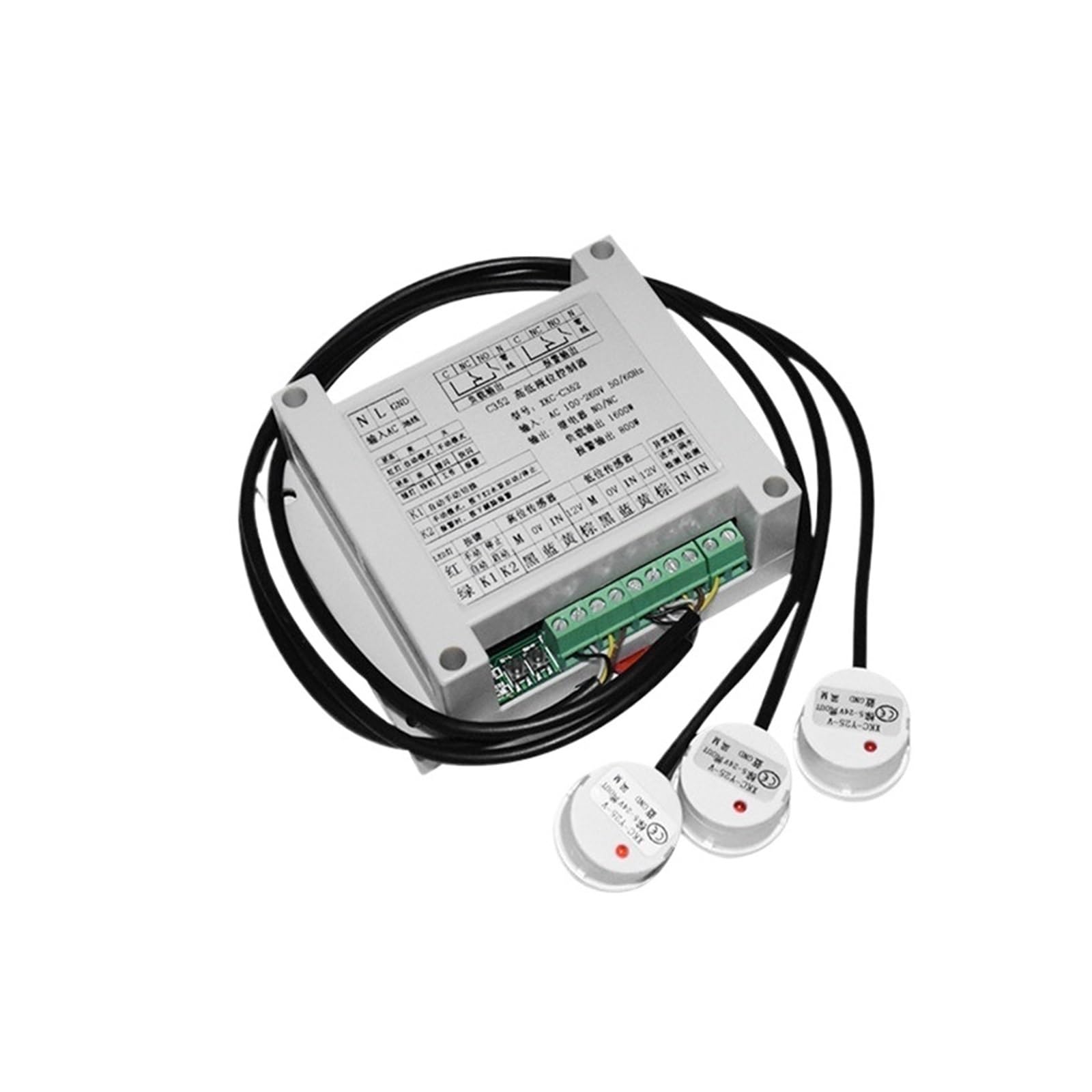 Controlador automático de llenado y drenaje de líquido de agua XKC-C352 con sensor de detección de nivel for control automático de agua(XKC-C352-4P-4sensors)
