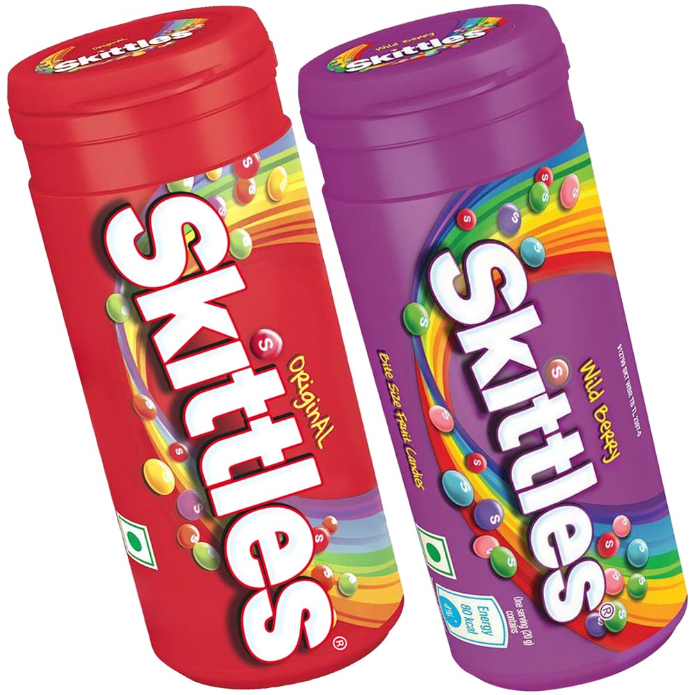 Skittles Chewy Fruit Candy Tube Pack | Wildberry | Original - 33.5 gm (Pack of 12)
