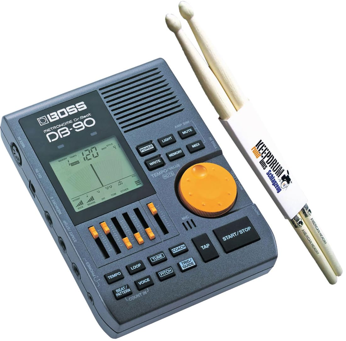 Boss DB-90 Dr Beat Metronom + keepdrum Drumsticks 1 Paar