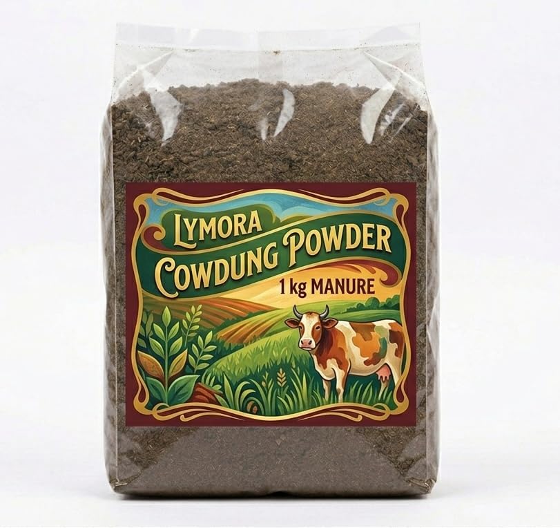 Lymora Cow Dung Powder 1 kg | Natural Organic Manure for Home Garden, Flowering Plants, Vegetables, Herbs, Indoor & Outdoor Plants | Gobar Powder, Pack of 2-image-21