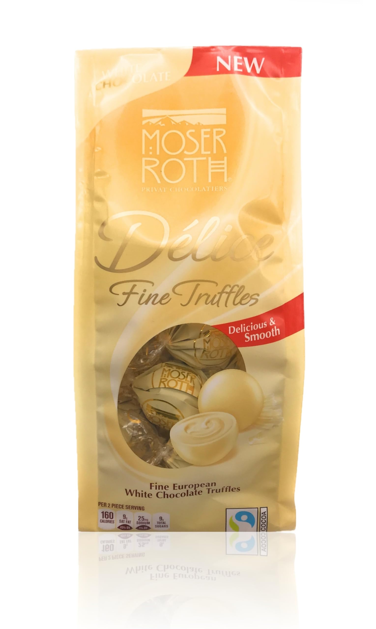 Moser RothDélice Fine Chocolate Truffles (Pack of 1, White Chocolate)