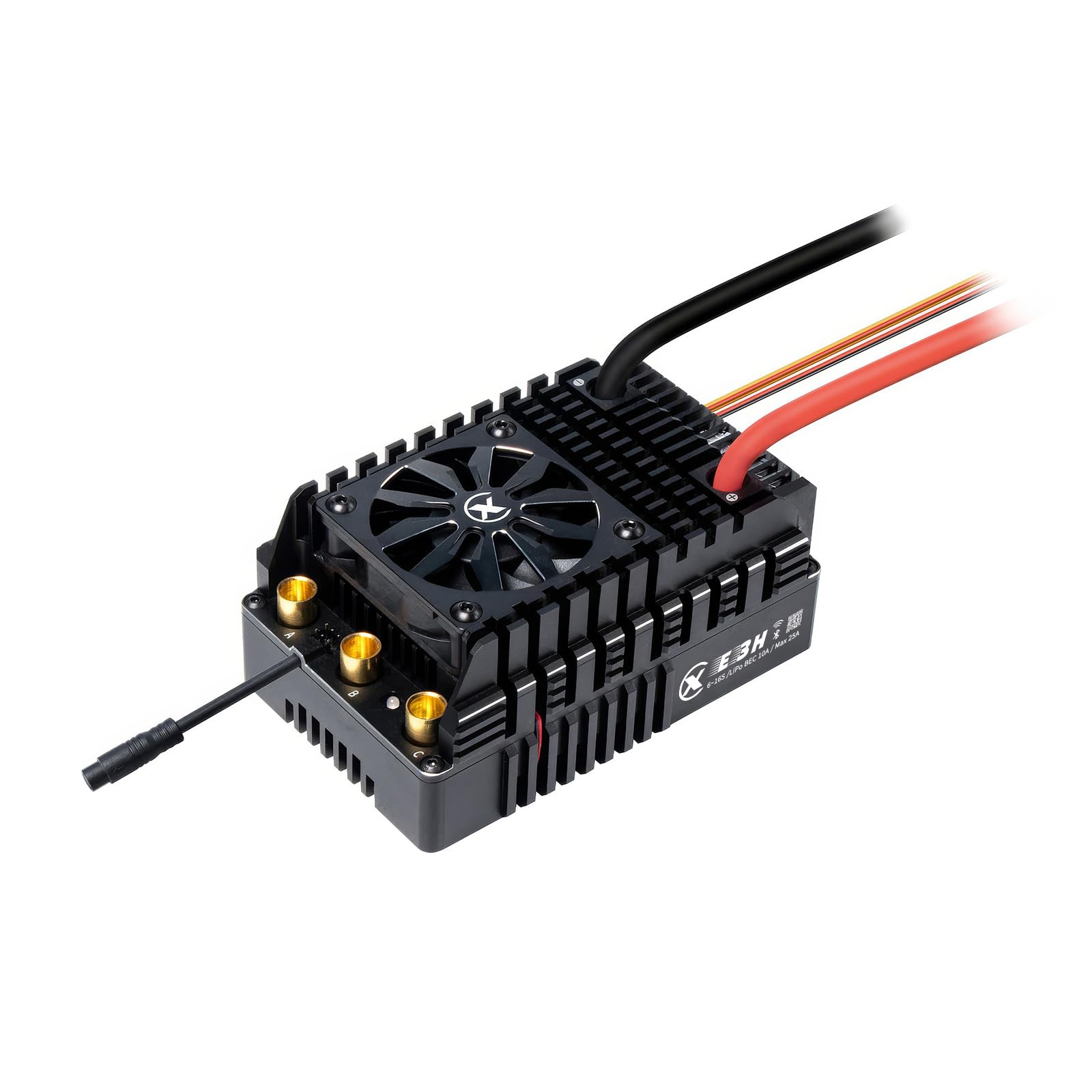 XC Controlador de motor eléctrico sin escobillas con sensor E3H para coche RC, 6-16S Lipo, corriente continua de 300 A, 10-25 A, 6.0/7.4/8.4 V BEC, aplicable a 1/5, 1/7, 1/8, 1/10, compatible con