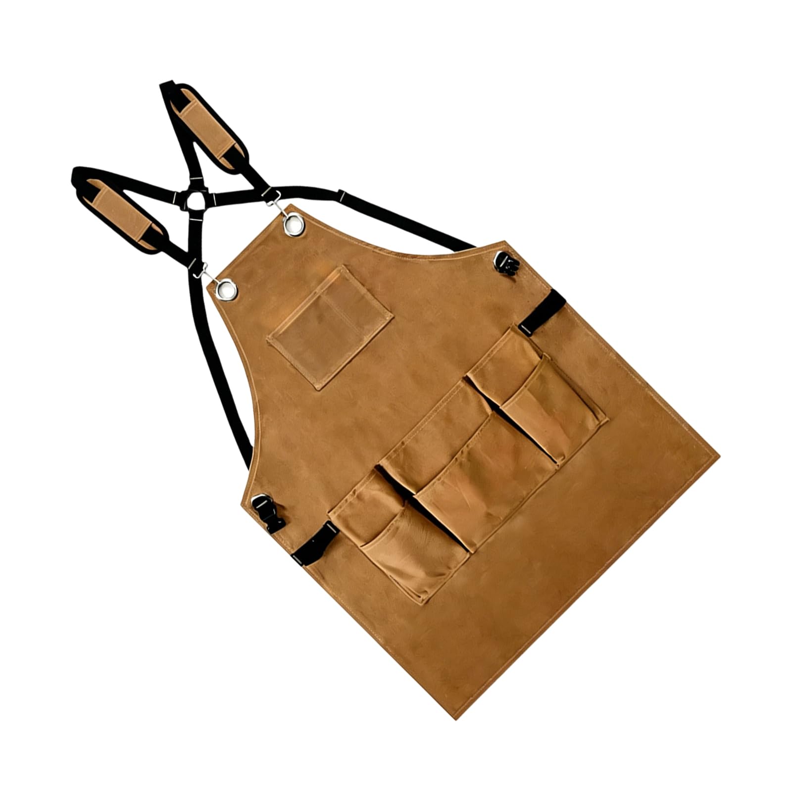 NVOQILIN Canvas Work Apron Designed for Durability with Padded Straps and Numerous Pocket to Hold All Tool Securely in Carpentry Canvas Apron Comfortable Heavy Duty Easy Access Woodworking