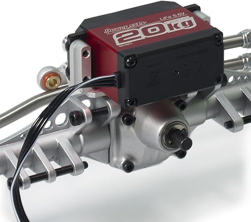 Miniatura 3 de RCBOYZ CNC aluminio eje delantero Servo Mount para 110 rc Crawler UTB10 Capra Actualizaciones Accesorios (Plata)