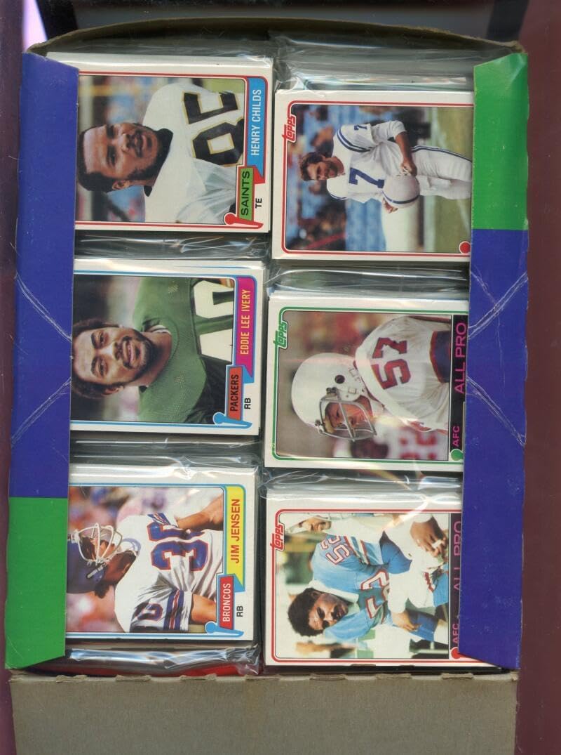1981 Topps Football Card Set Rack Rak Pack Pack Box = 2 Wax Joe Montana Rookie Possible