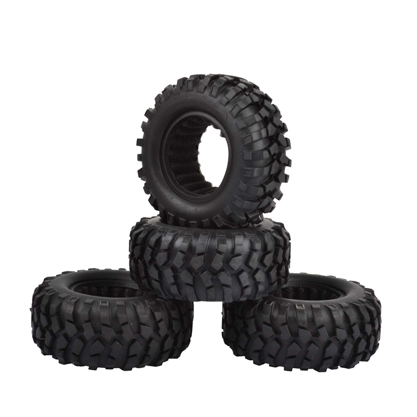 KEEDA 1.9 inch Rubber Tires Wheel Tyres for 1:10 RC Rock Crawler Car Axial SCX10 RC4WD D90 D110 TF2 TRX4 (A)