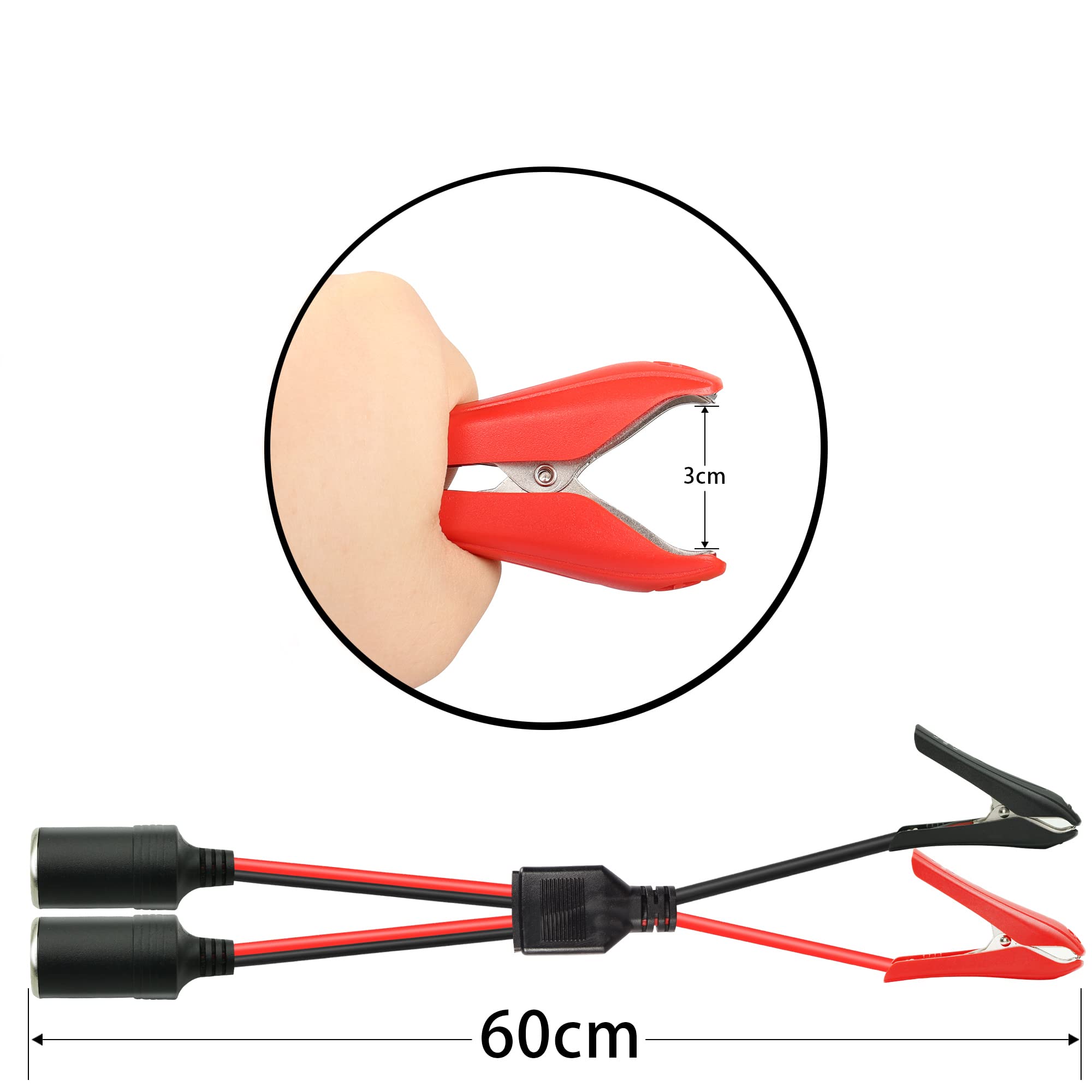 YACSEJAO Clip per batteria da 14 AWG per presa accendisigari dell'auto