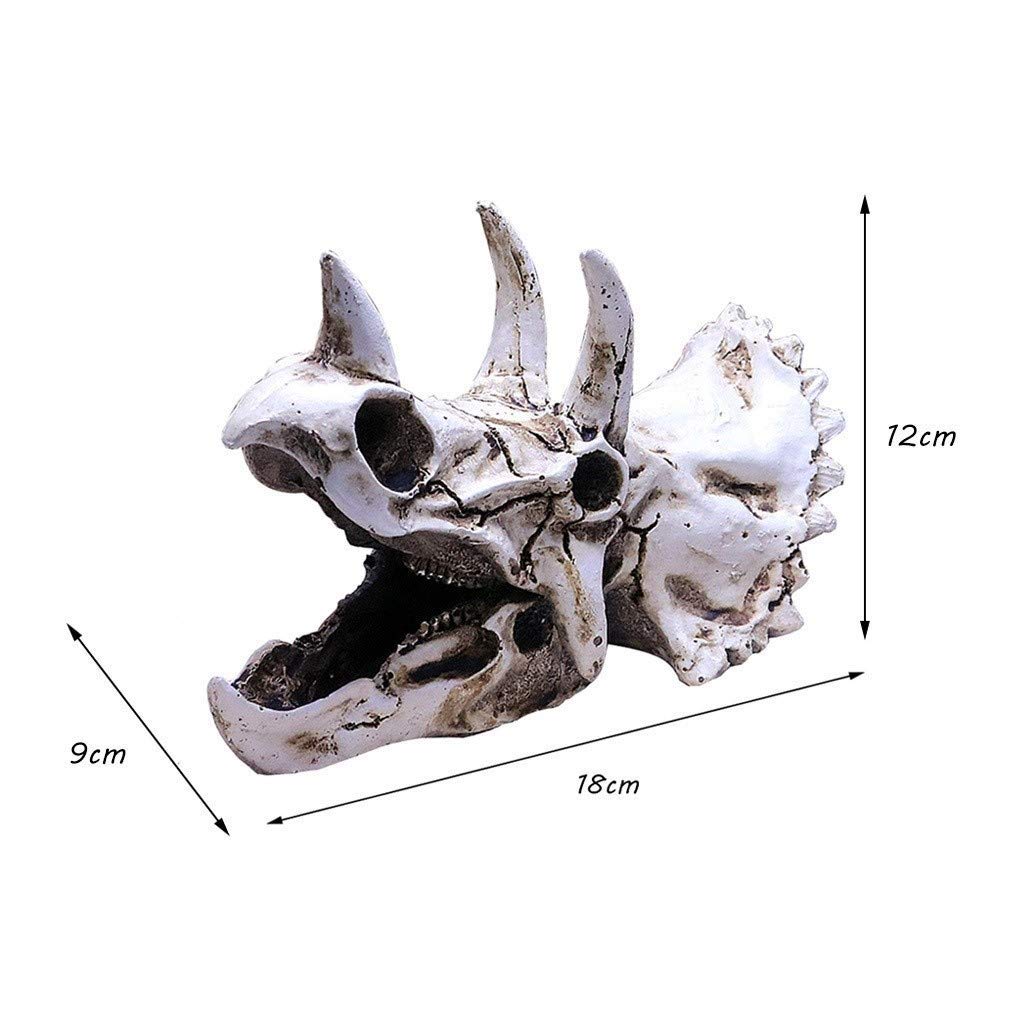 Escondite de Calavera de simulación, escondite de Caja de Reptiles de Acuario de Anfibios - Decoración de Esquina de hábitat escondites de Tortugas de Serpiente Lagarto