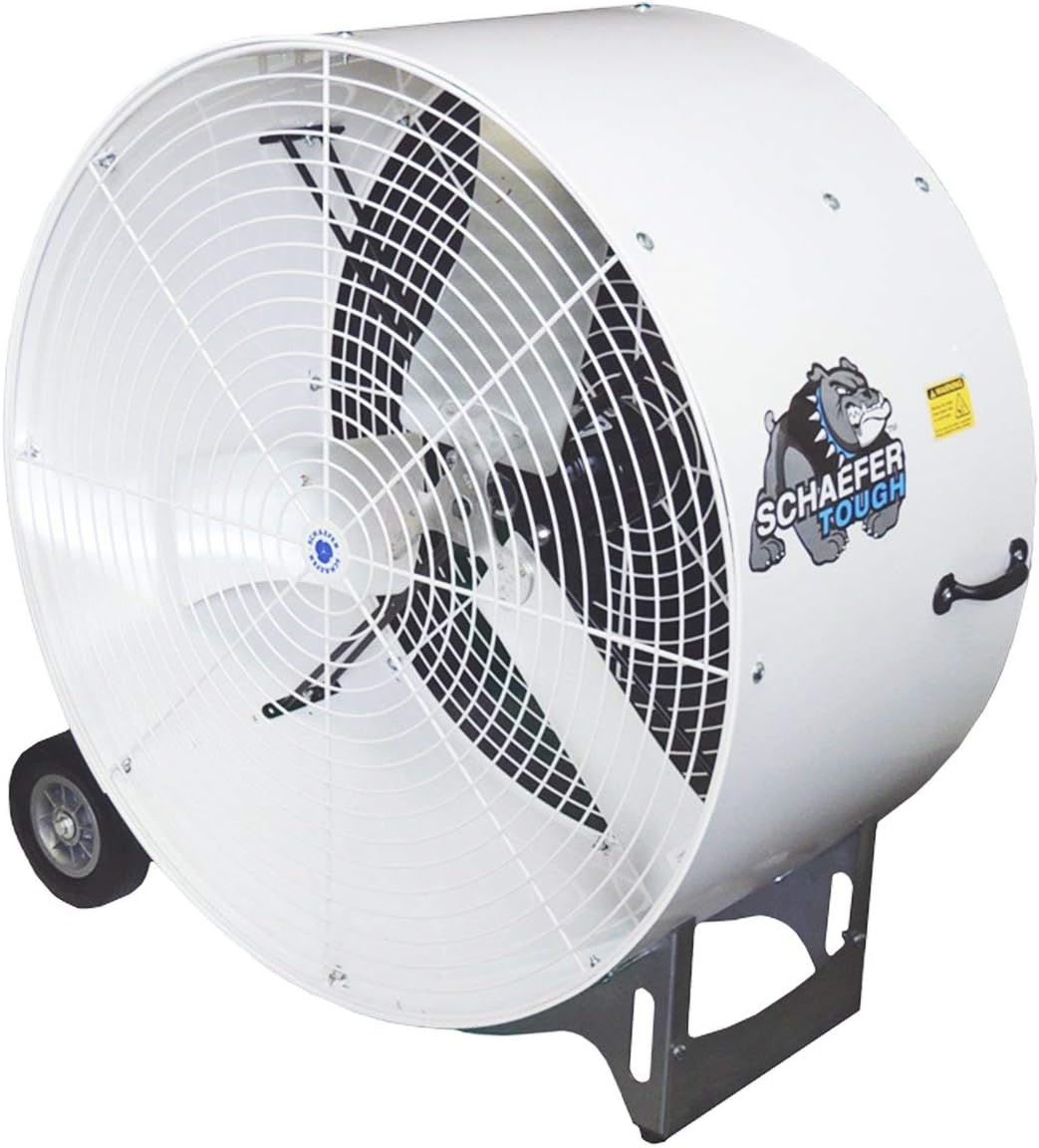 Schaefer VKM36-2-O 115 Volt 1/2 HP 36-Inch Versa-Kool Portable Drum Fan, Gray