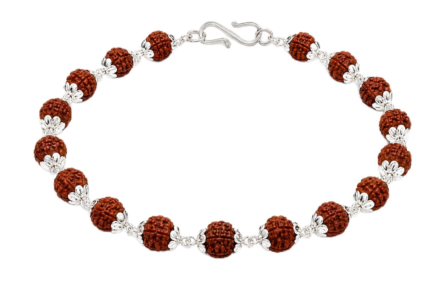 Silver Rudraksha Bracelet for Men Mahadev Rakhi-image-39
