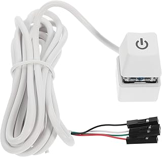 ULTECHNOVO PC Computer external switch switches power supply Computer Supply Computer Host Button Computer Power Button Computer Accessory the host extension cord adapter cable copper white