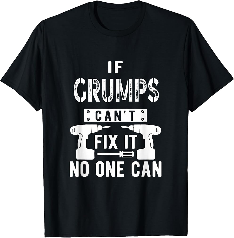 If Grumps Can't Fix It No One Can Grandpa Black Men's Graphic T-Shirt