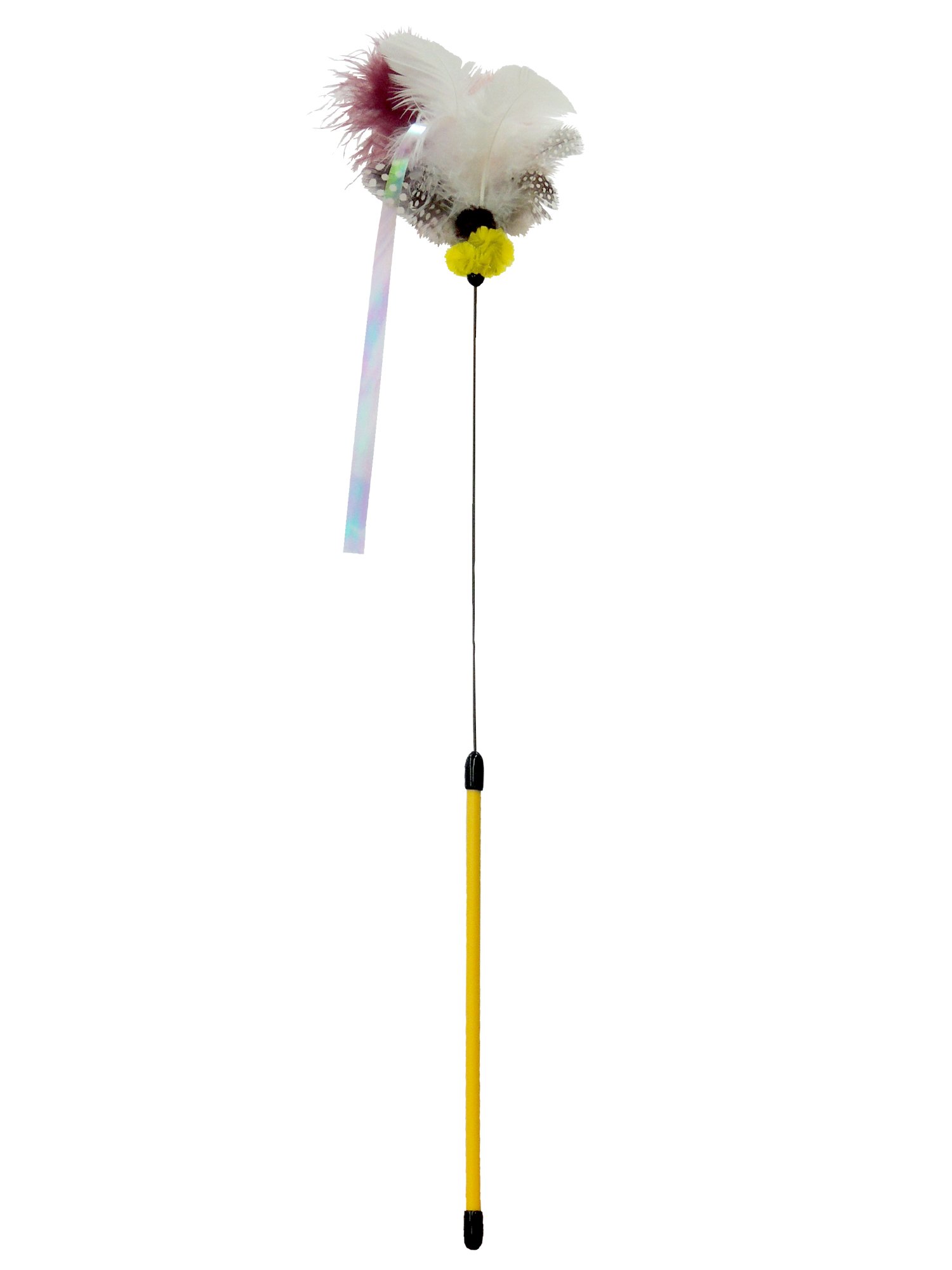 Petz Route Handi Yellow Cat Feather Teaser Wand
