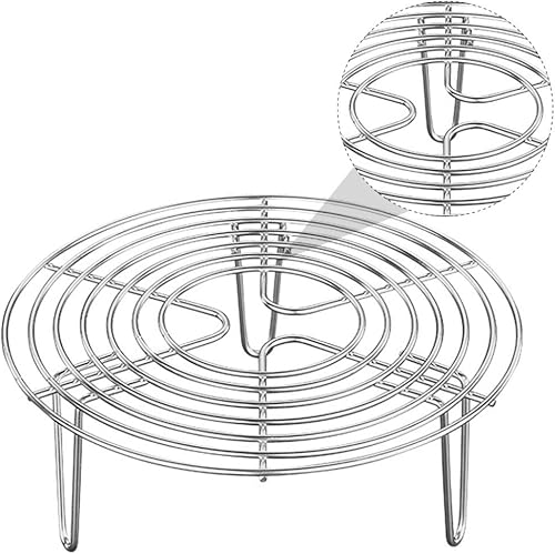 Miniatura 4 de Estante de acero inoxidable multiusos redondo para cocinar al vapor y hornear ollas a presión instantáneas y ollas de caldo