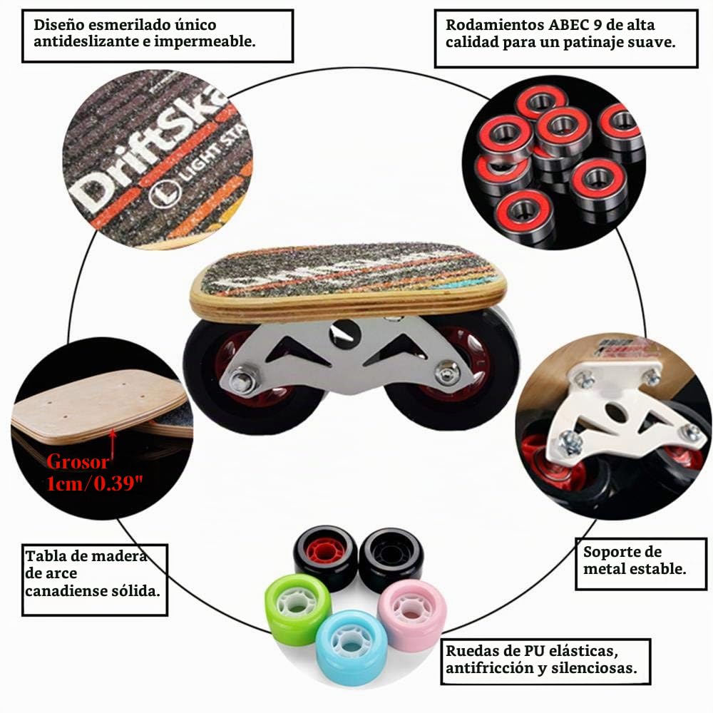 Emocionantes Freeline Skates para Exteriores con Drift Plate, Ruedas de Poliuretano Suaves y duraderas y rodamientos ABEC-9, Disfruta de la diversión del Patinaje y desafía Tus límites