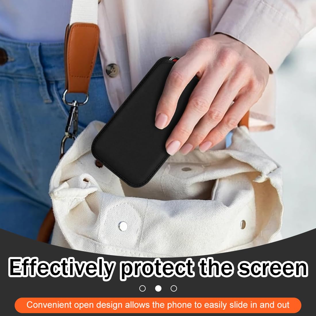 Calzini per cellulare,1 borsa impermeabile nera per telefono, custodia universale per telefono, custodia protettiva antiurto universale in neoprene