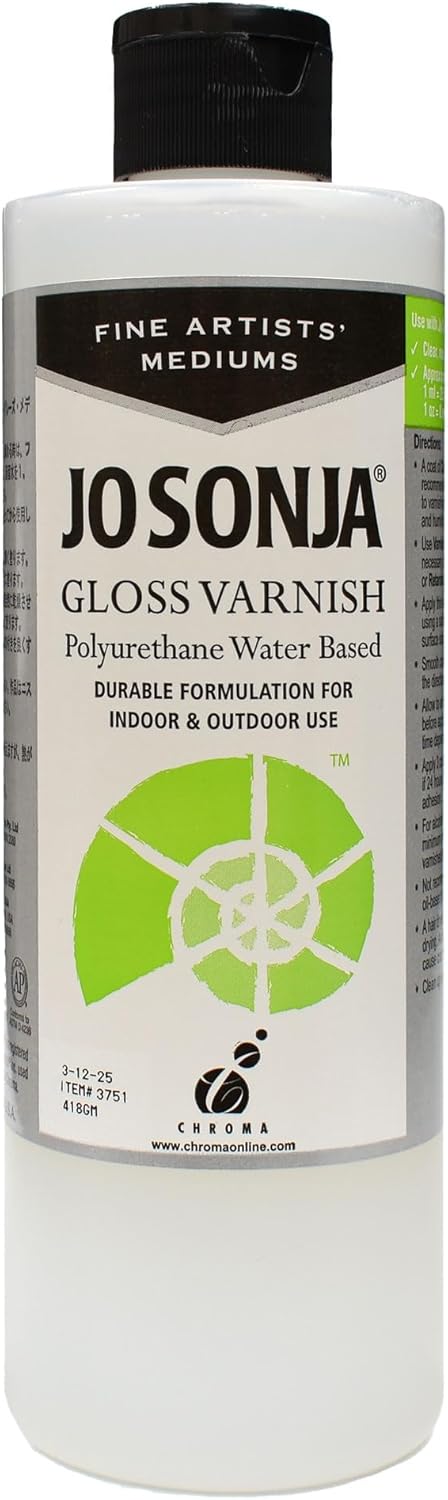 Jo Sonja Polyurethane Varnish Gloss - 32oz Bottle