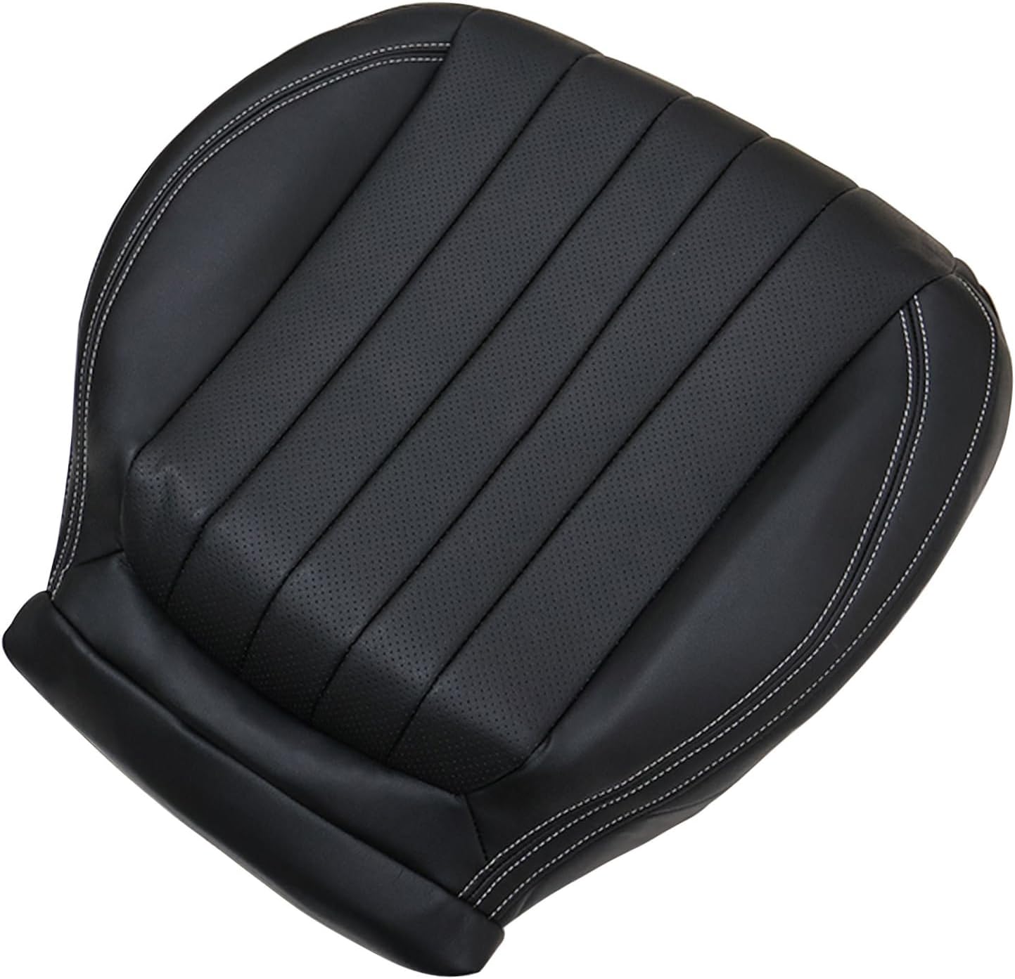 NLQR Front Driver Side Bottom Seat Cover Microfiber Leather Black Compatible with Mercedes Benz E300 E350 E400 E450 2017 2018 2019 2020