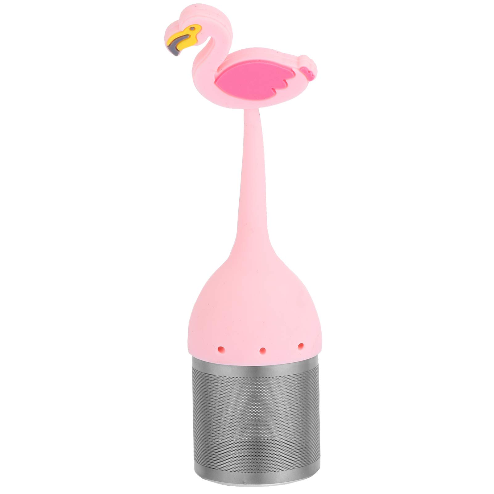 CabilockFlamingo Tea Infuser Fine Mesh Loose Leaf Tea Silicone Strainer with Long Handle Interval Diffuser to Brew Loose Leaf Tea Spices Seasoning