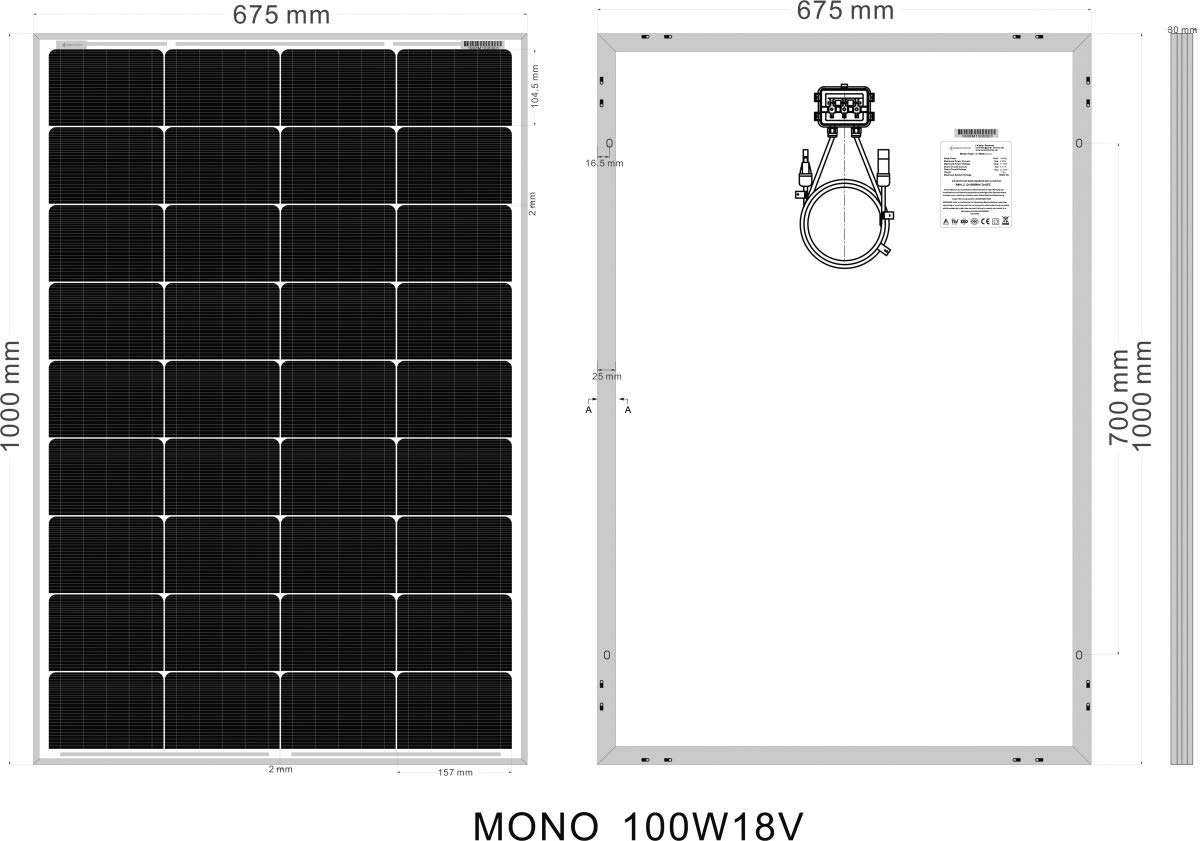 SOLARTRONICS Inselanlage Komplettset: 2x 100W monokristalline Solarmodul + 20A Laderegler + PV Kabel + Solar Y-Stecker