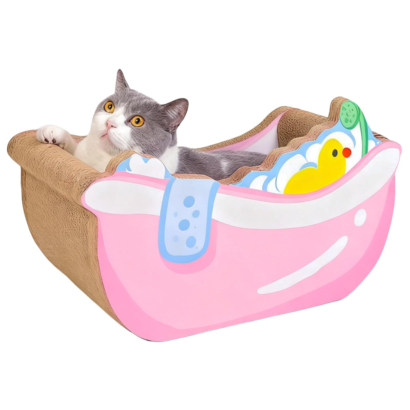 Cuccia per Gatti Con Grattatoio In Cartone Ondulato | Cuccia Carina In Cartone Ondulato Per Interno Cuccioli Cani Piccoli Animali Domestici Soggiorno Balcone Appartamento