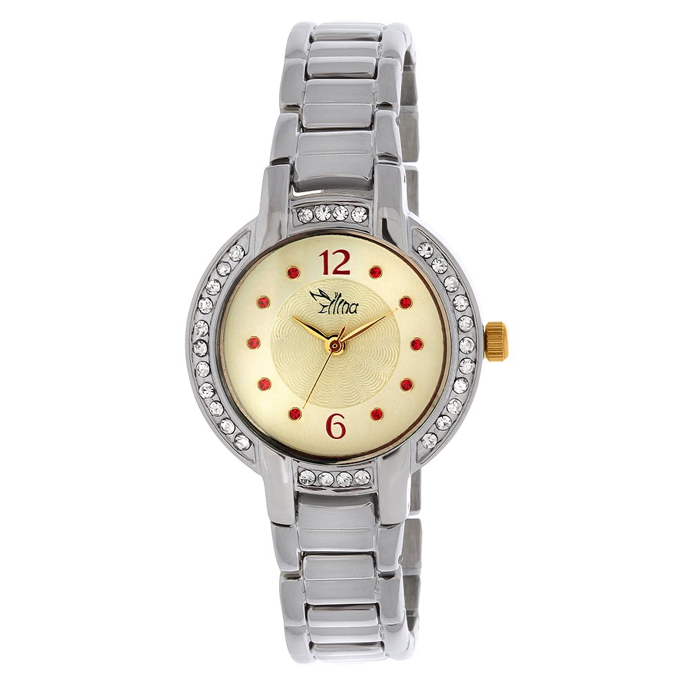 Ilina ILP1SSRDSTNCH Analog Golden Dial Women's Watch