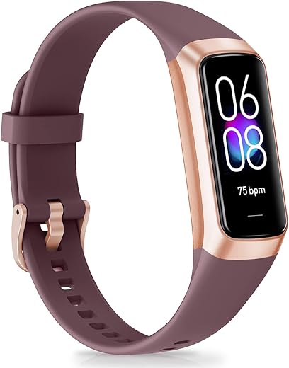 Fitness Tracker Activity Tracker 1.10''AMOLED Touch Color Screen, Step Counter with 24/7 Blood Oxygen Heart Rate and Sleep Monitor, Calorie Pedometer Health Smart Watch for Women Men