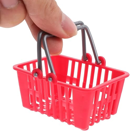 Miniatura 6 de Toddmomy 20 unidades de mini cesta de la compra, cesta pequeña de la compra al por menor, cesta de comestibles con asas para niñas de 4 a 5 años