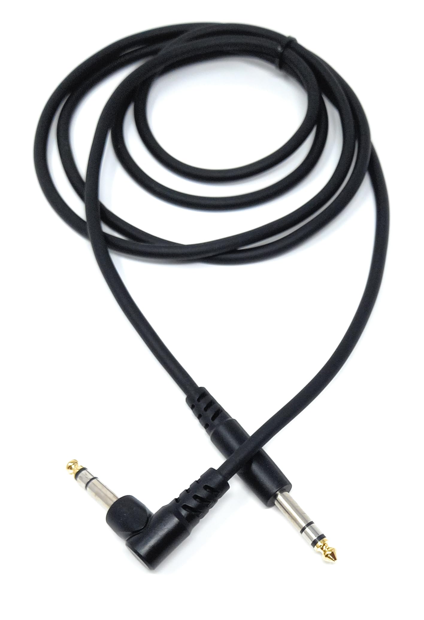 DRUT 2m 6.35mm 1/4" Stereo TRS Male Jack to Right Angled Male Jack, Audio, Music Instrument, Flexible Cable Lead 6.5ft - Image 4