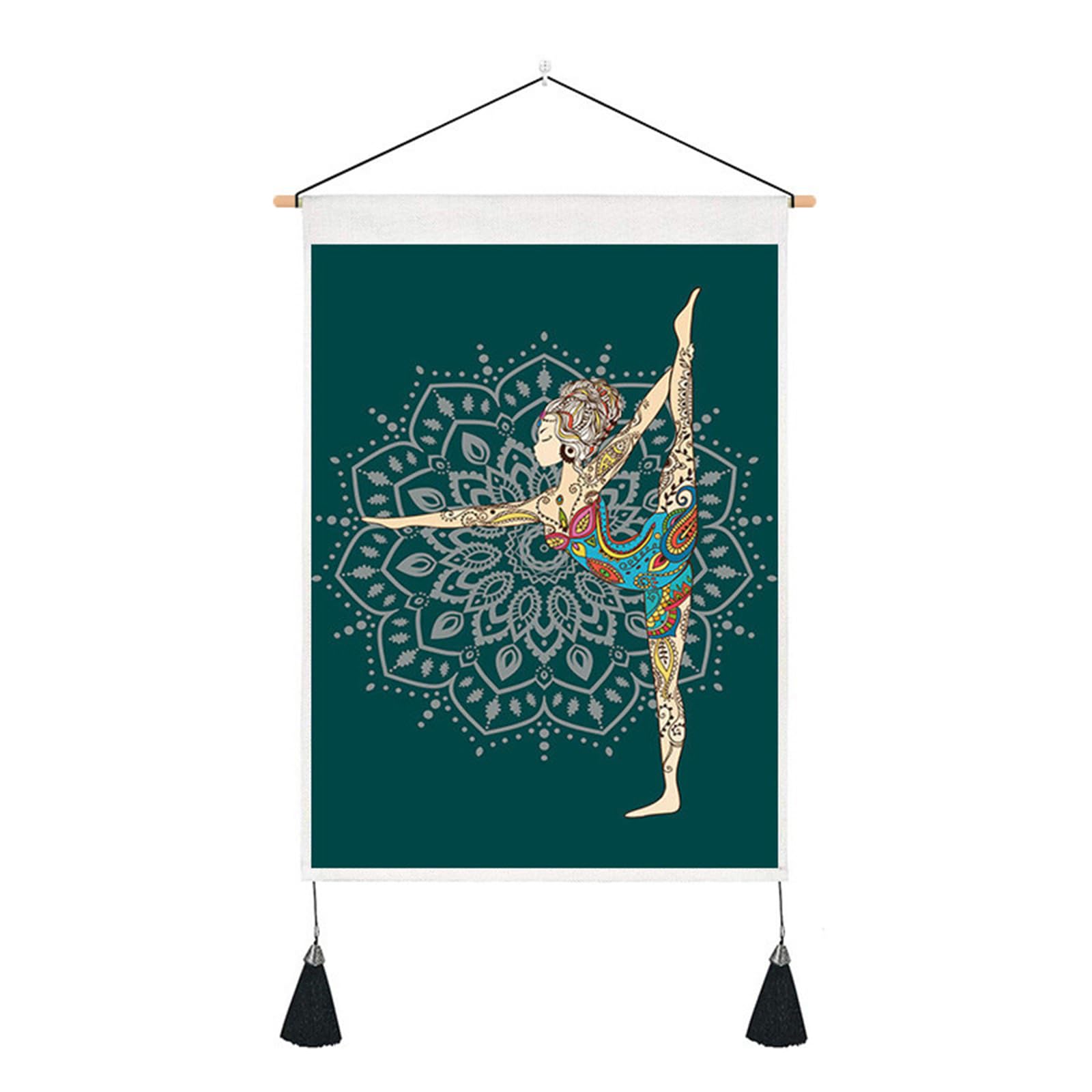 Printed Wall Art Tapestry Fade Resistant for Studio Peaceful Environment Long Color and Easy Setup Fabric Tapestry Decor