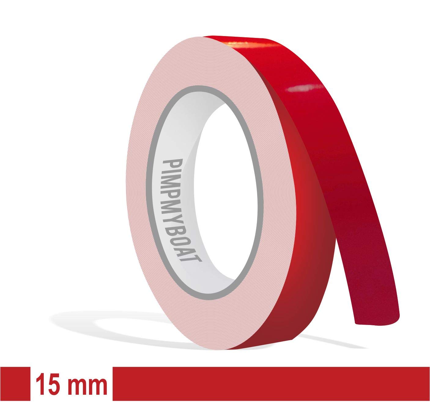 SiviwonderDecorative Strips Red Carmine Gloss 15 mm Width and 10 m Length Sticker Film for Car Boat Jetski Model Making Adhesive Tape Decorative Strips – Crimson Red
