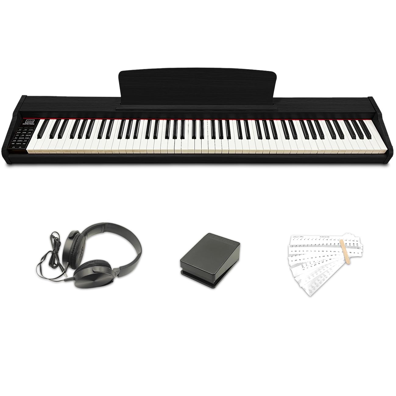 Amazon | 【超大譜面台、木目】ニコマク NikoMaku 電子ピアノ 88鍵盤 