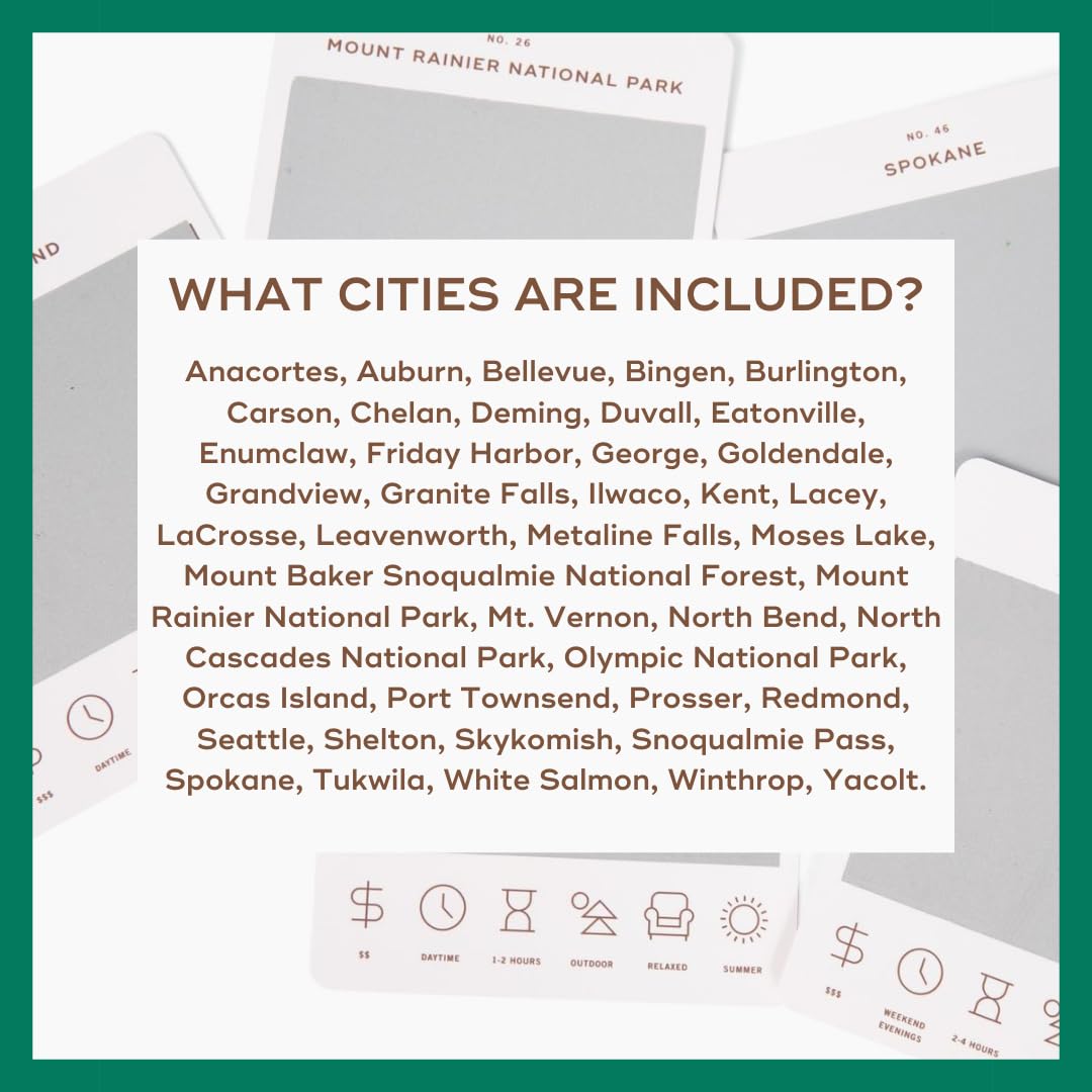 Reach International Outfitters Washington Adventure Bucket List: 50 Tarjetas para rascar para Actividades al Aire Libre, Atracciones turísticas y Viajes por Carretera, Regalo de Viaje guía