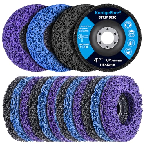 12 Pack 4-1/2" x 7/8" Strip Discs Stripping Wheel Fit Angle Grinder Clean and Remove Paint Coating Rust Welds Oxidation