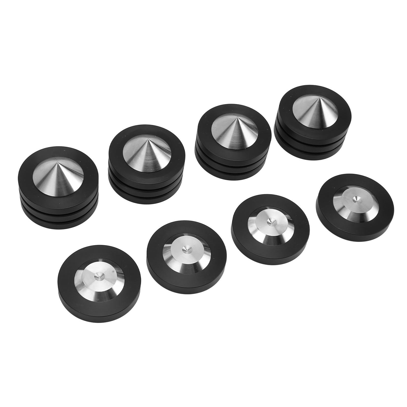 SP4937 4 pezzi di piedini isolanti per altoparlanti, piedini isolanti per giradischi HiFi destinati ad amplificatori, lettori CD/DVD e registratori, punte ammortizzanti in acciaio