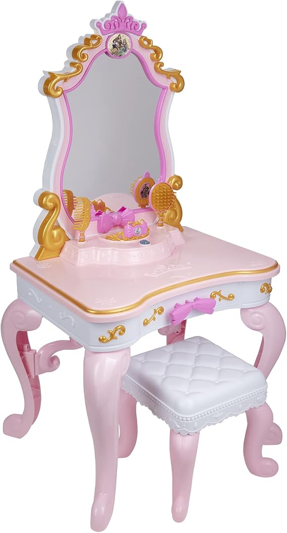 Disney Princess Ultimate Musical Vanity with Enchanting Messages & Celebration Song! Includes Brush, Comb, Tiara & 5 Rings, Kid