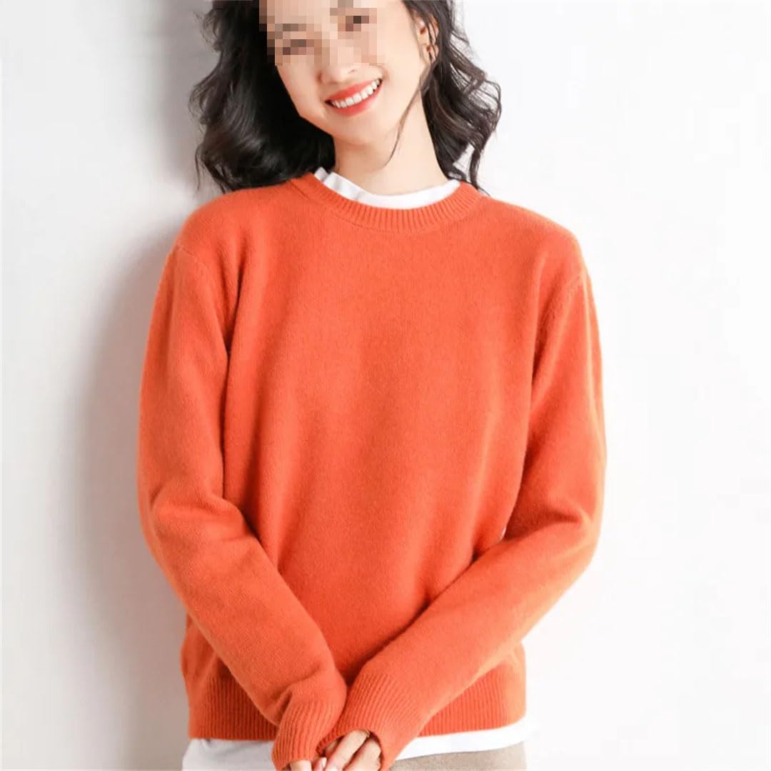 Vogrtcc Maglione da Donna Autunno Inverno Ampio Maglione Lavorato A Maglia con Spalle RTE
