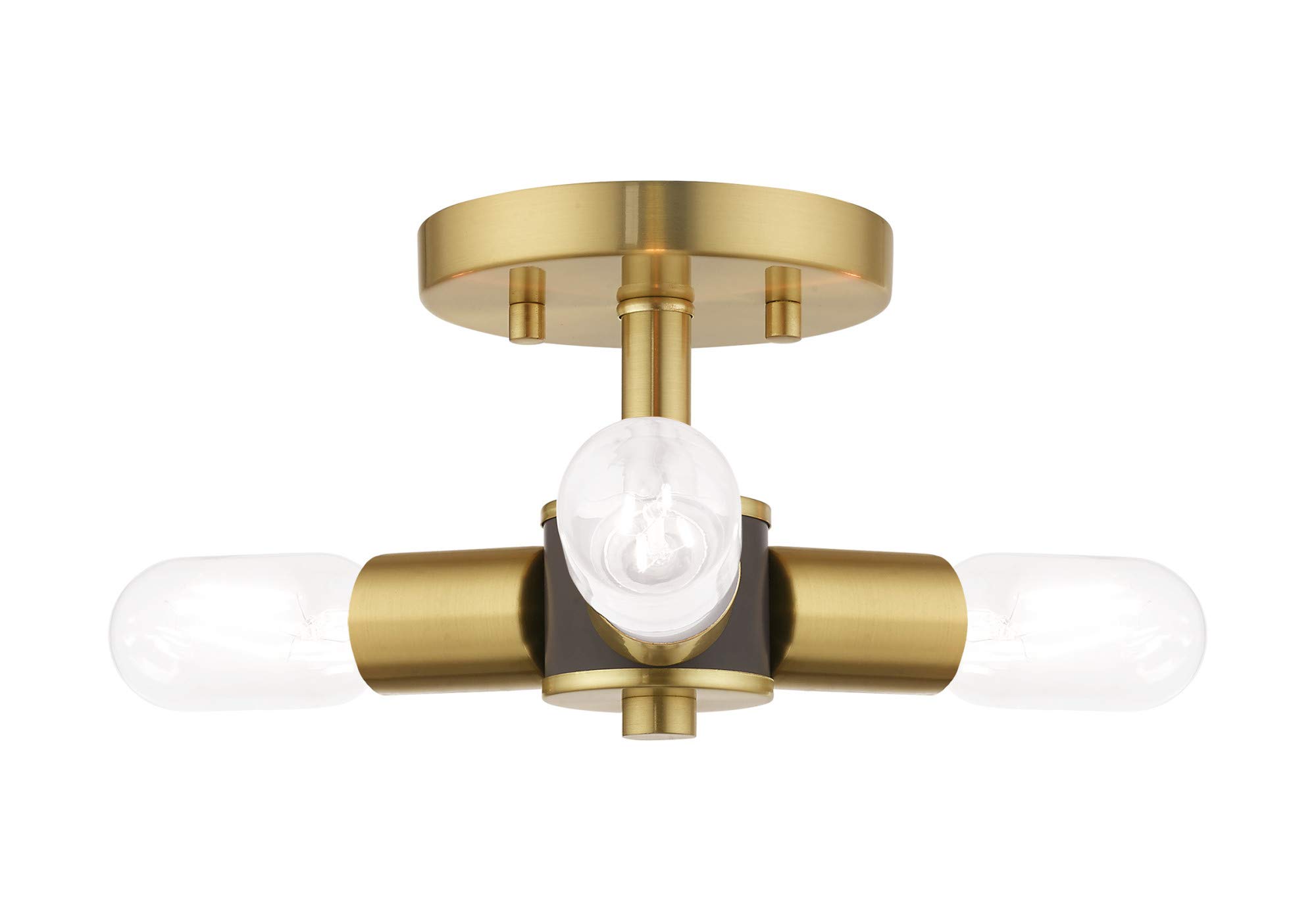 LivexLighting 3 Lt Satin Brass Ceiling Mount 51137-12