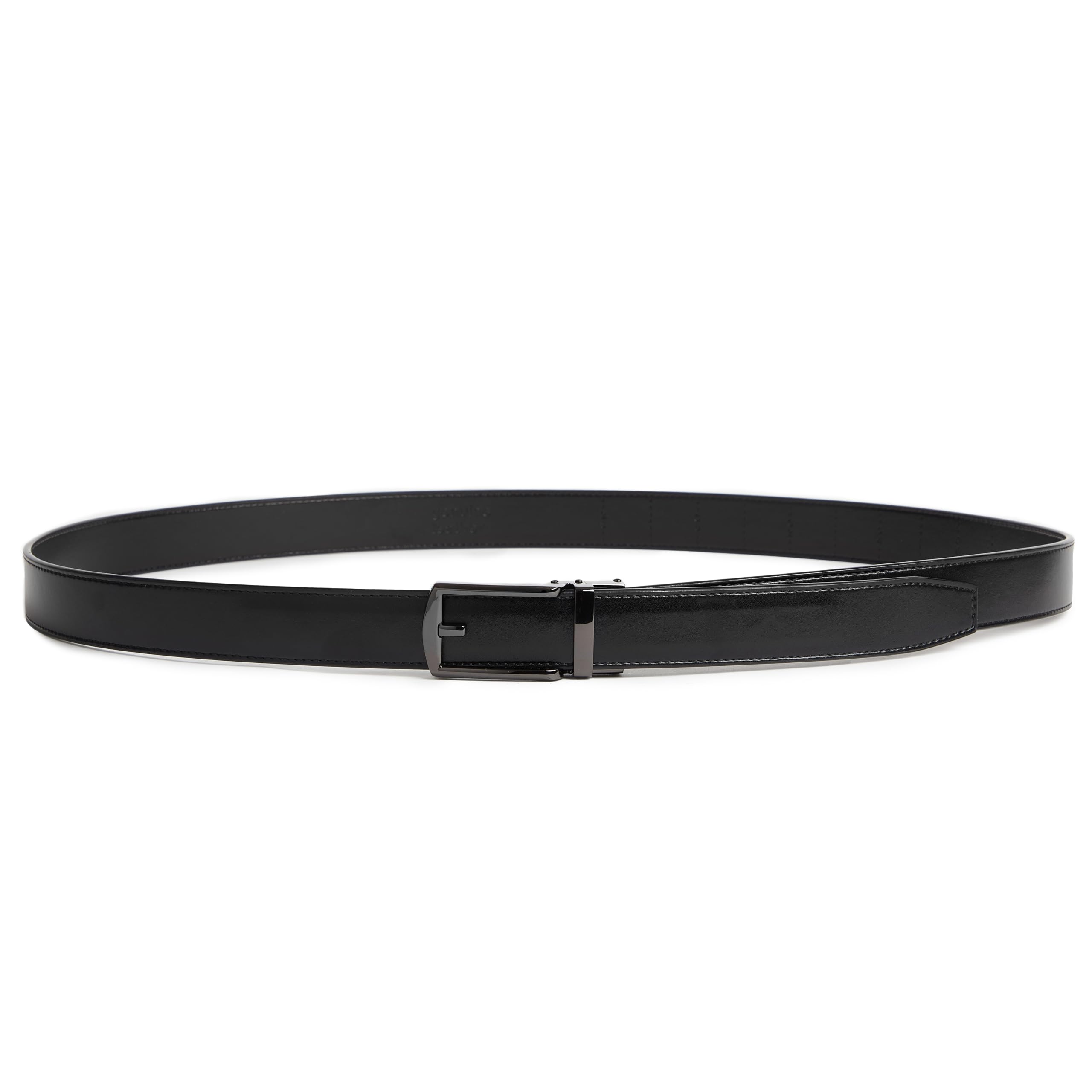 Cinturón de trinquete de cuero genuino para hombre con cinturón deslizante para hombre