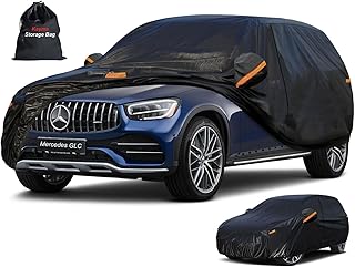 Kayme Bâche Voiture Étanche Respirante Compatible avec Mercedes Benz GLC (2015-2025), 7 Couches Housse de Protection Voiture Extérieur, Contre Pluie Soleil Poussière avec Zip et Doublure en Coton.