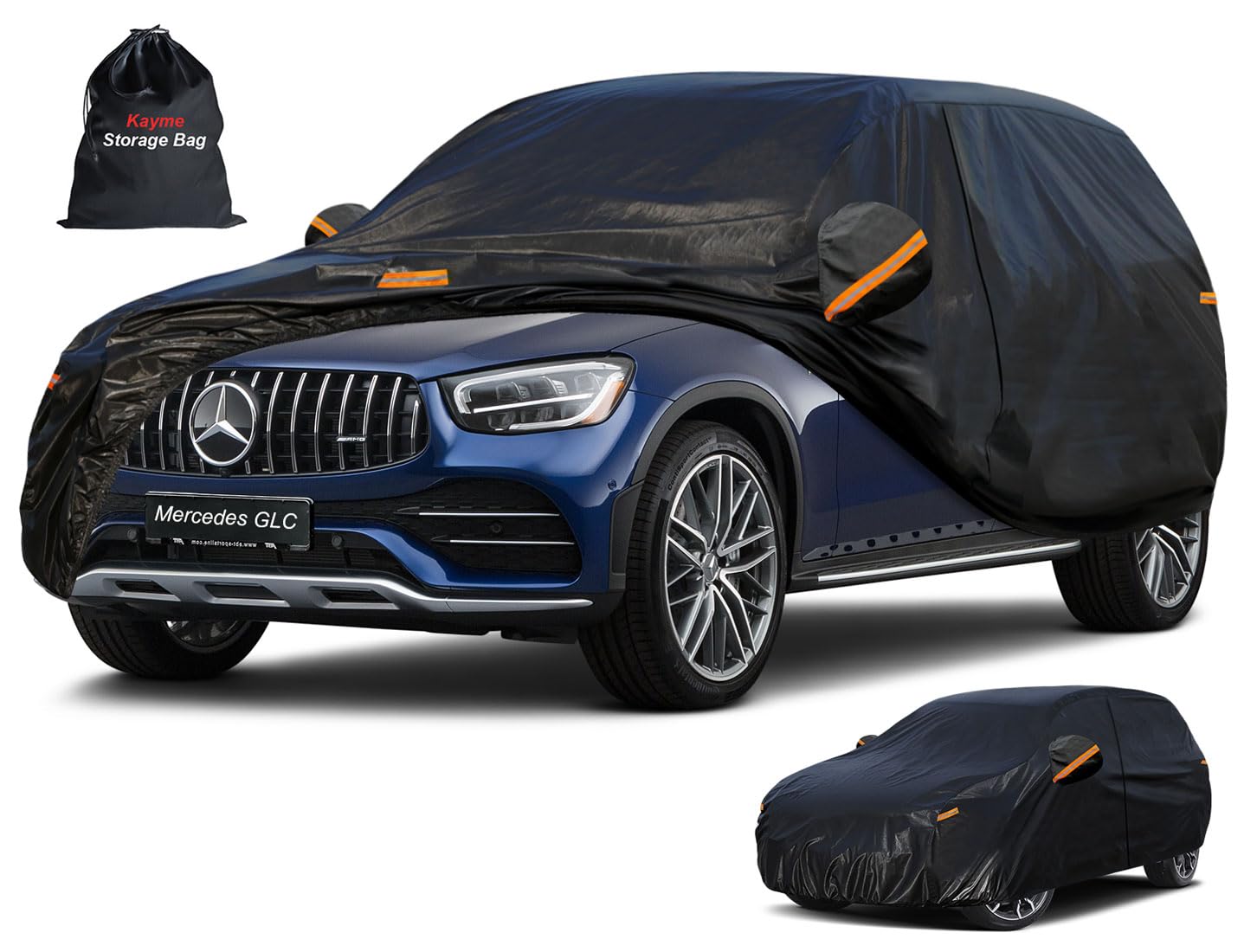 Kayme Funda Coche Exterior, Compatibles con Audi A3 Sportback(1996-2025), Cubierta para Coche Impermeable Transpirable Anti-UV Antipolvo de 7 Capas, Cubre Coche con Cremallera y Forro de Algodón. — view 13
