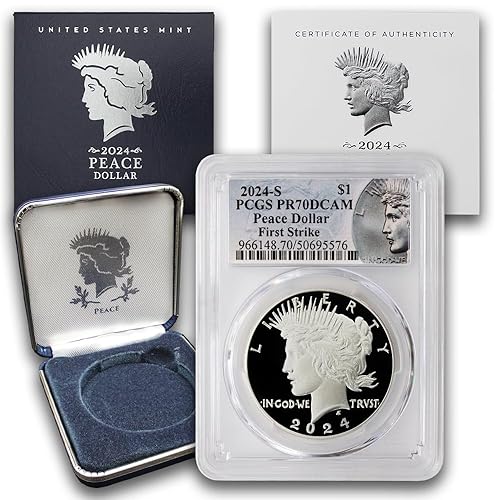 2024 S American Silver Peace Dollar Proof Coin PR-70 Deep Cameo (First Strike) with Original Government Packaging $1 PCGS PR70DCAM