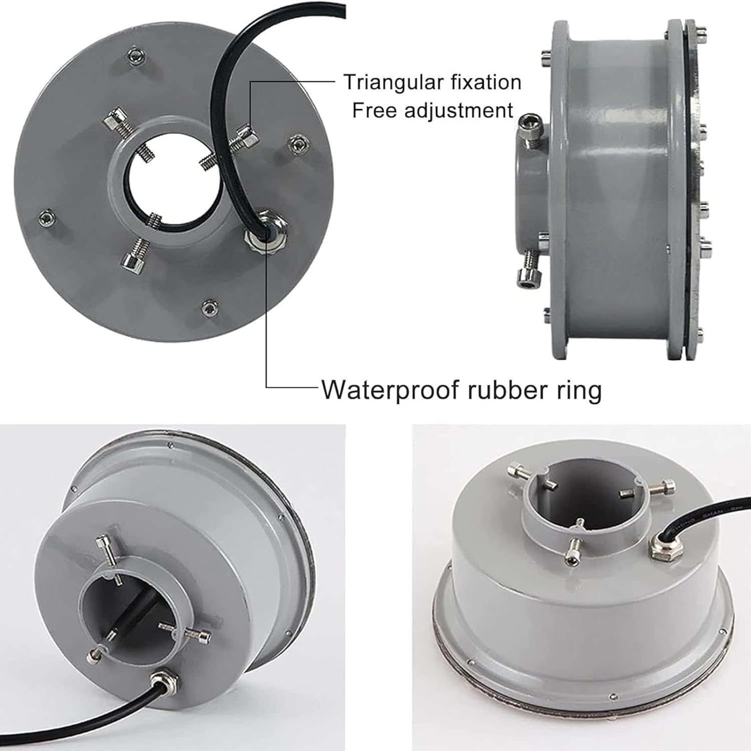 LED Underwater Pond Lights - Ring Fountain LED Lamp, 12V IP68 Waterproof Stainless Steel Material Spotlight, Middle Hole LED Pool Lights, for Garden/Fountain/La,Red 18W(12V)