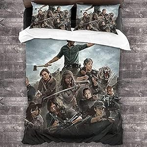 MYLZZ The Walking Dead Dekbedovertrekset, licht, zacht en ademend, gegarandeerd slaap,1 dekbedovertrek, 2 kussenslopen…