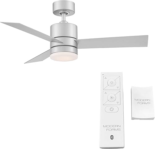 Miniatura 2 de Axis Smart - Ventilador de techo de 3 aspas para interiores y exteriores, titanio de 44 pulgadas con kit de luz LED de 2700 K y control remoto