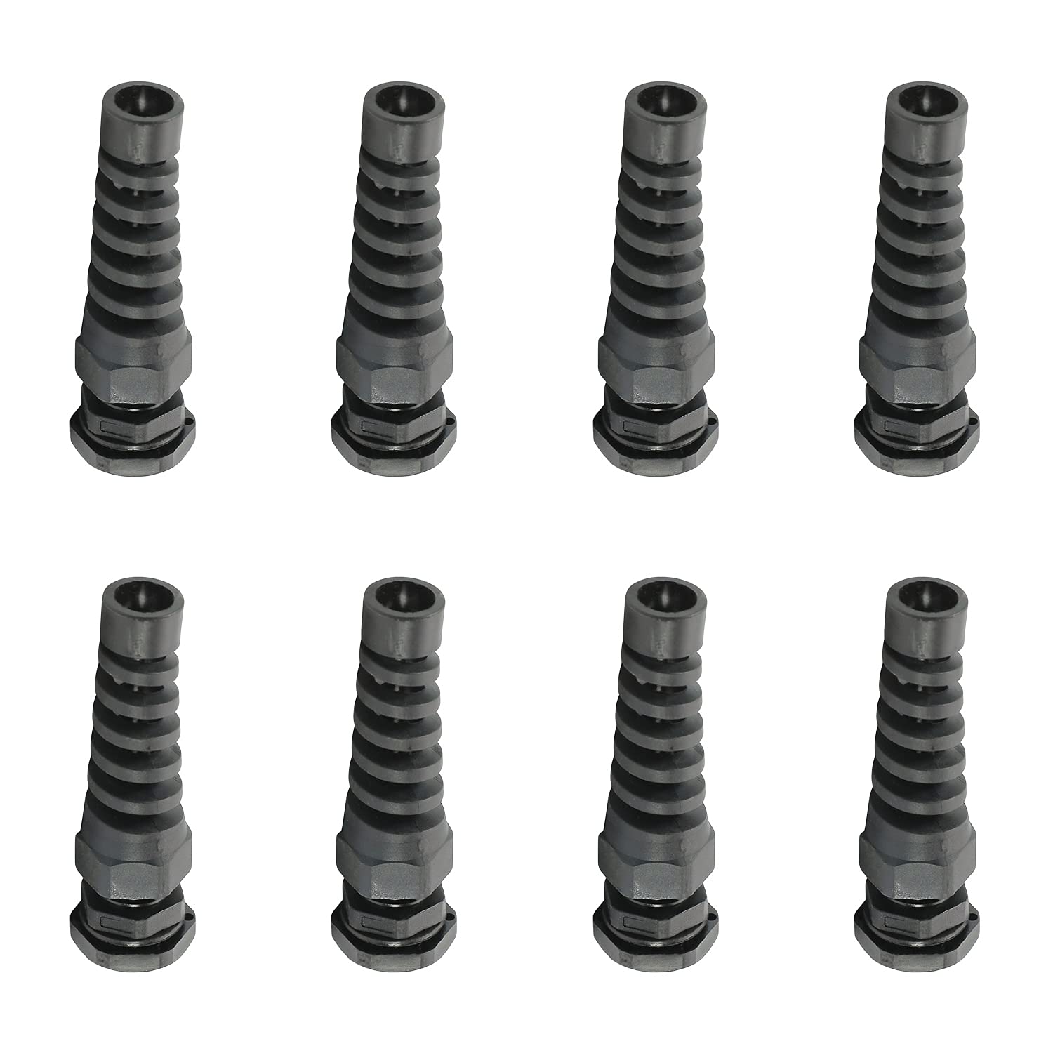 12Pcs Waterproof PG9 Cable Gland Plastic Cable Glands Joints Adjustable Connector Black for 4-8mm Dia Cable,Aicosineg-image-44