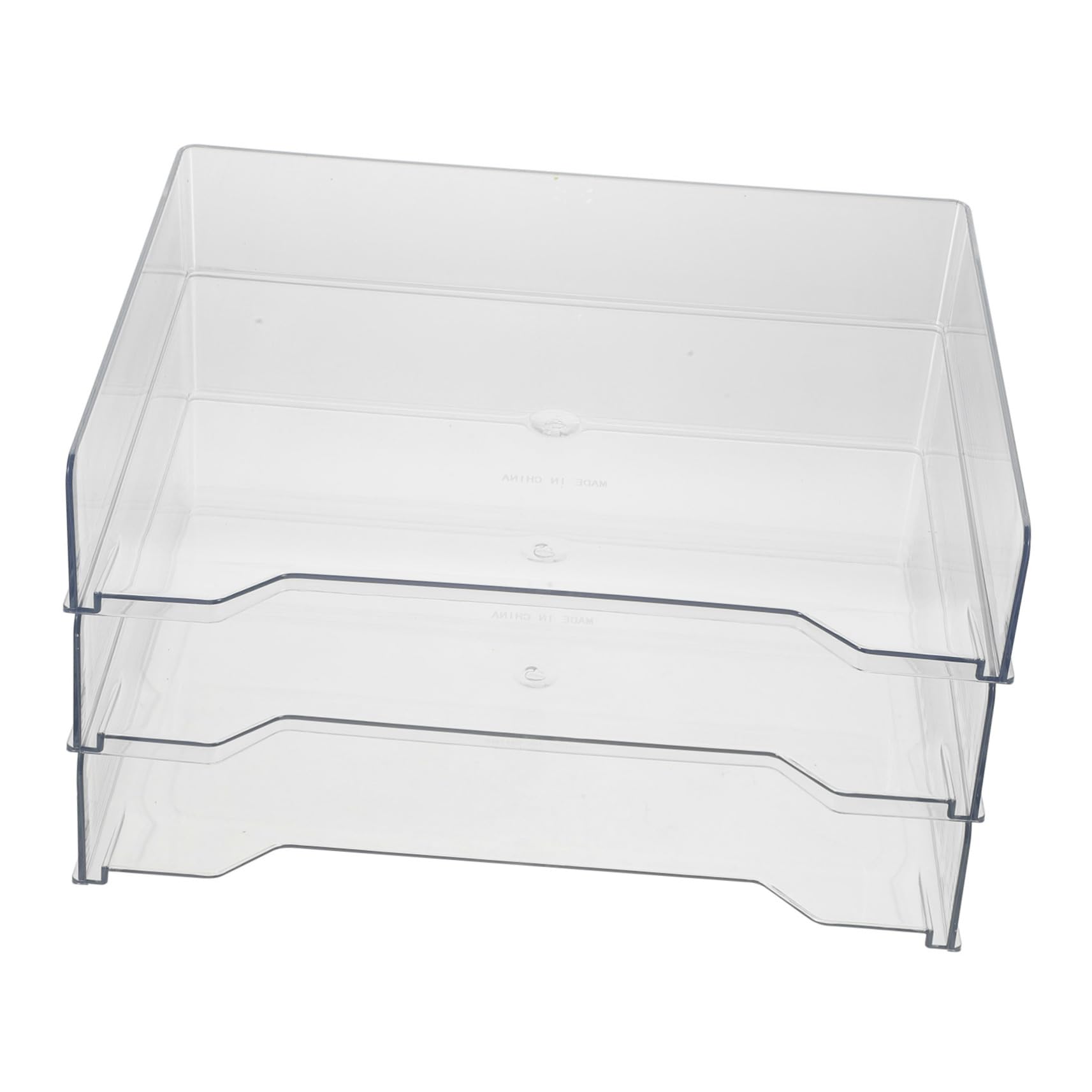 Housoutil 3 Pezzi Organizer per Scrivania Documenti Impilabile per Ufficio per File e Materiale Cancelleria Design Compatto