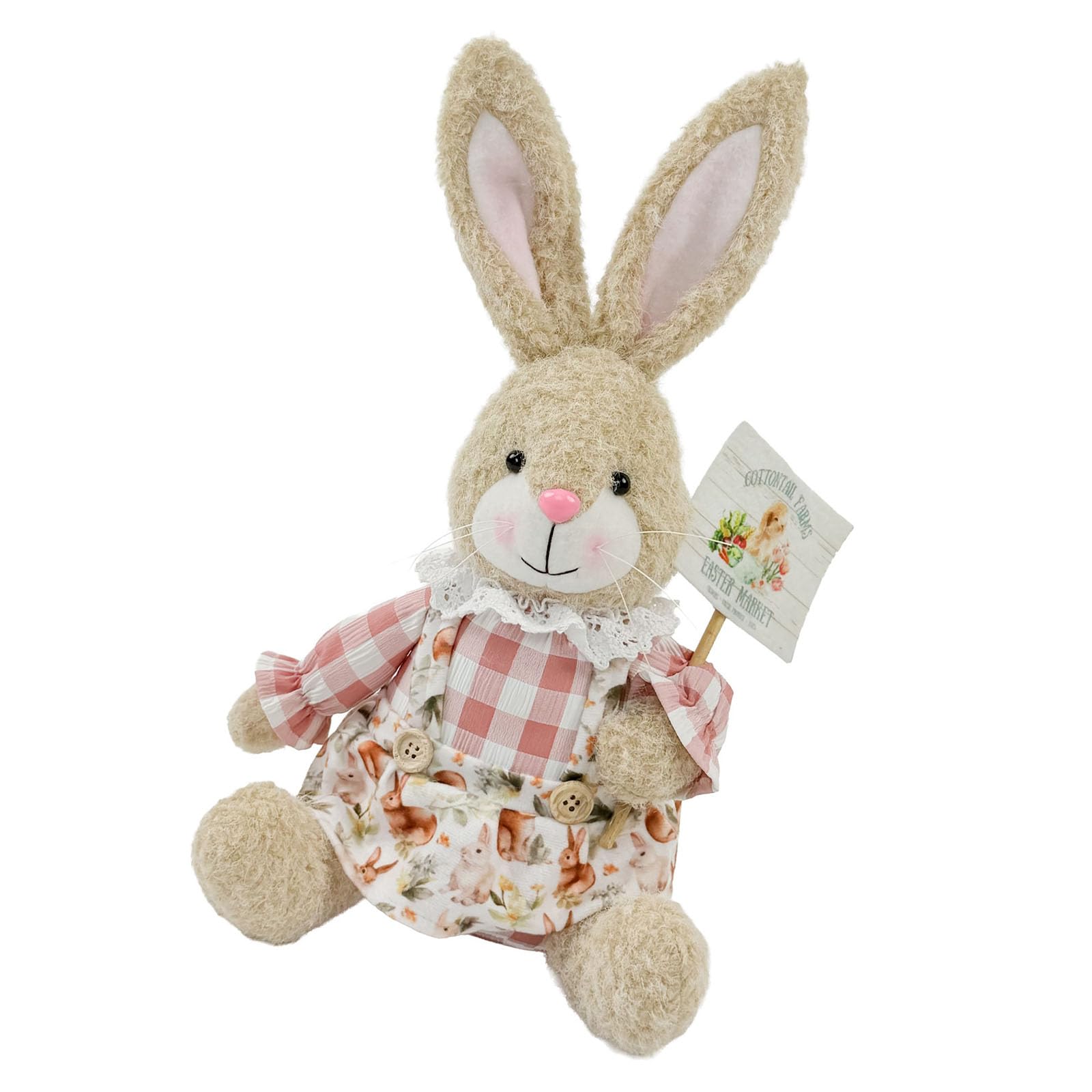 Buxuaaaa A Buxuaaa Beautiful Sitting Rabbits Statue Sturdy Polyester Celebratory Worktop Ornament Great For Yearly Home Deck Sitting Lagomorph Decoration