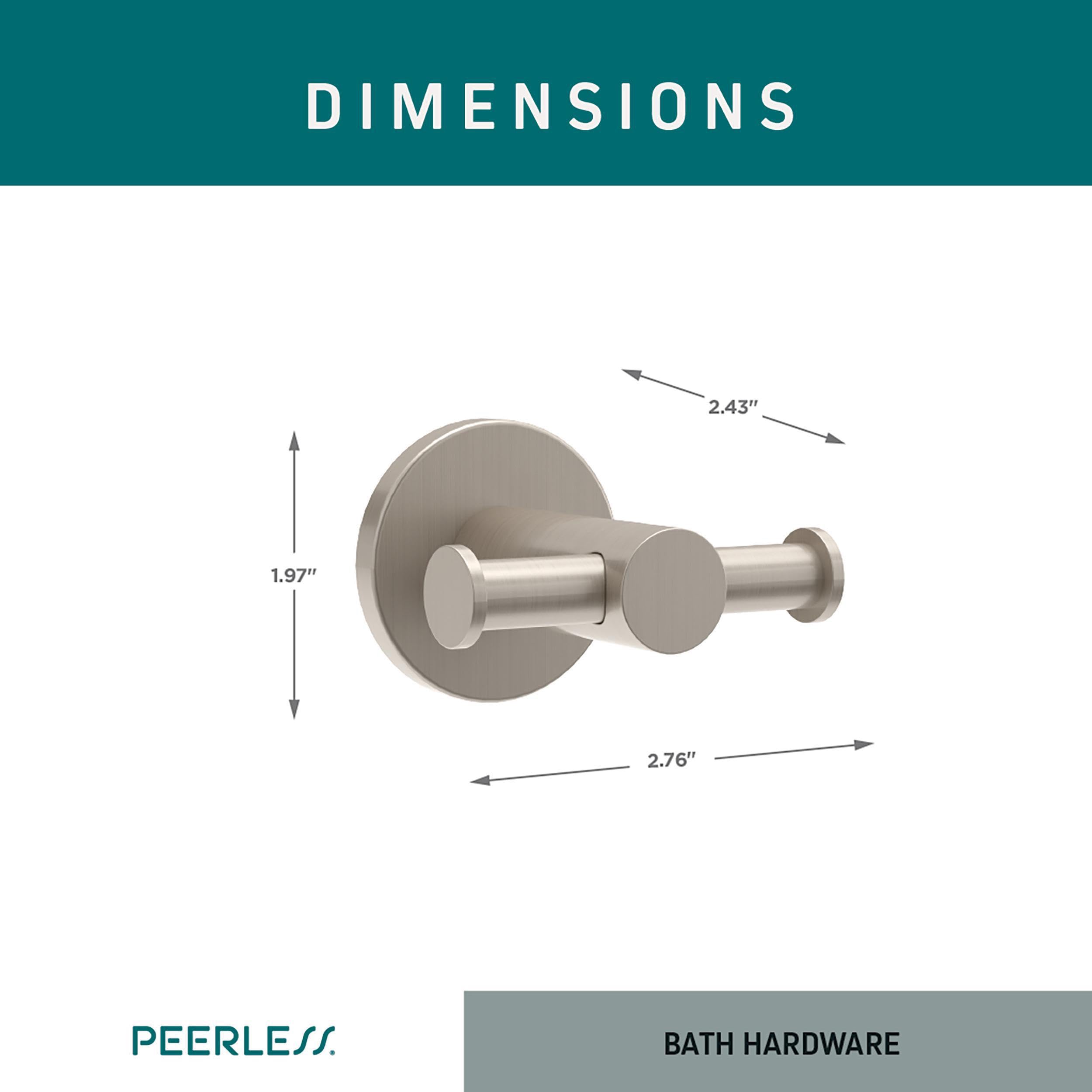 Peerless PA547-BN Precept Double Towel Hook, SpotShield Brushed Nickel - Image 3
